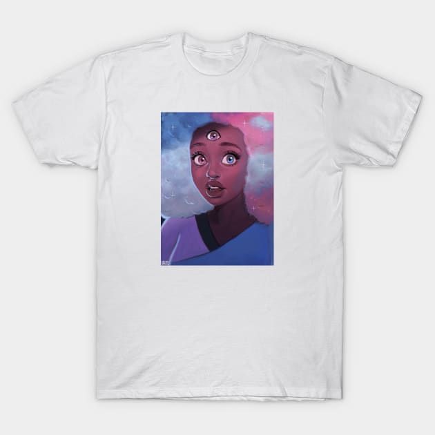 Cotton Candy Garnet T-Shirt by VactuART